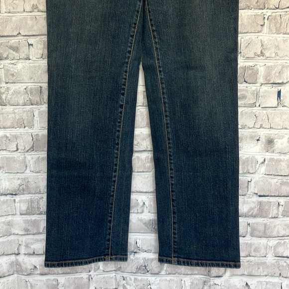 Petite Sophisticate Dark Blue Straight Leg Jeans, 4P Short - Picture 6 of 11